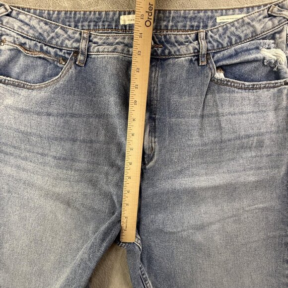 Cleo + Wolf Jeans Womens 38x36 Light Wash Ultra High Rise Ankle Straight Cotton - Picture 10 of 16